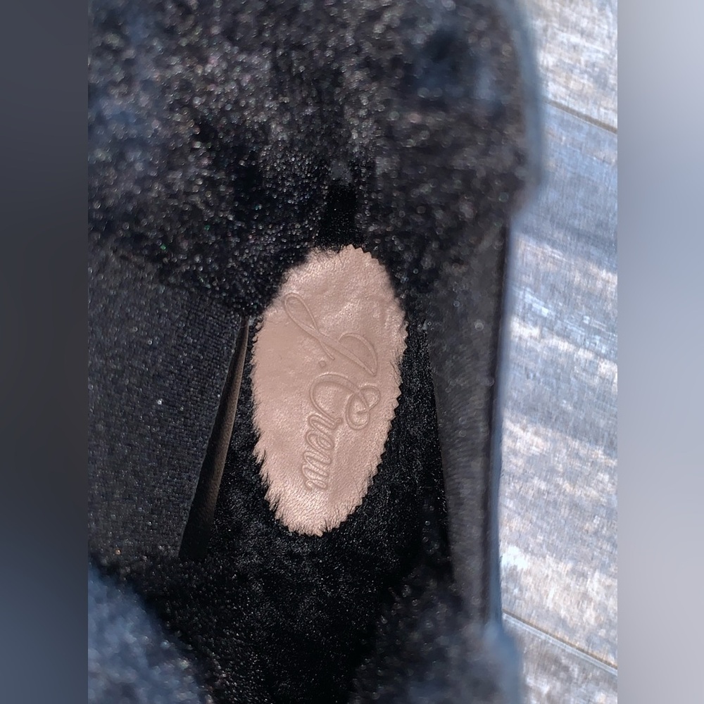 NEW J. Crew black suede leather faux fur lined clog ankle boots size 10.5 NEW! - Picture 8 of 10